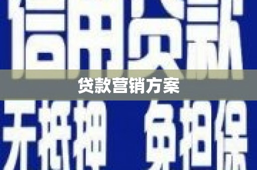 通霄贷款营销方案