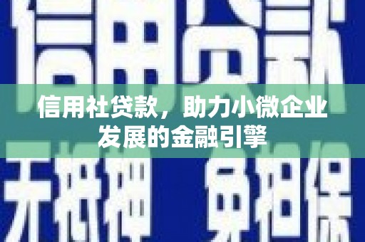 通霄信用社贷款，助力小微企业发展的金融引擎