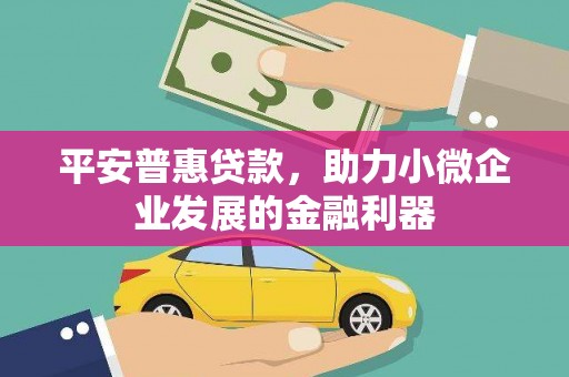 通霄平安普惠贷款，助力小微企业发展的金融利器