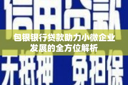 通霄包银银行贷款助力小微企业发展的全方位解析