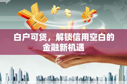通霄白户可贷，解锁信用空白的金融新机遇