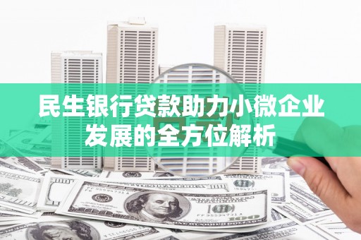 通霄民生银行贷款助力小微企业发展的全方位解析