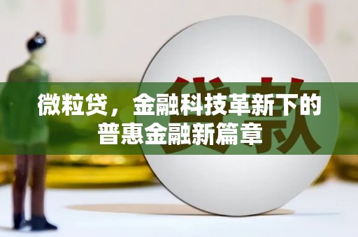 通霄微粒贷，金融科技革新下的普惠金融新篇章