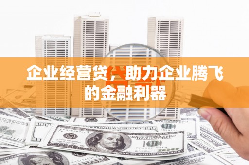 通霄企业经营贷，助力企业腾飞的金融利器