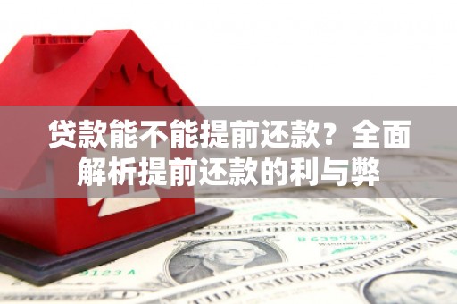 通霄贷款能不能提前还款？全面解析提前还款的利与弊