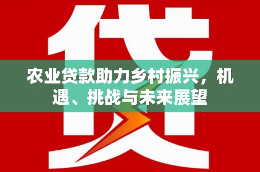 通霄农业贷款助力乡村振兴，机遇、挑战与未来展望
