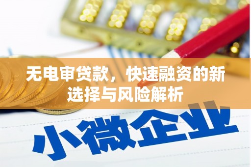 通霄无电审贷款，快速融资的新选择与风险解析