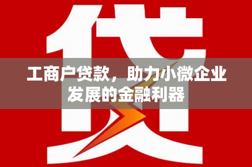 通霄工商户贷款，助力小微企业发展的金融利器