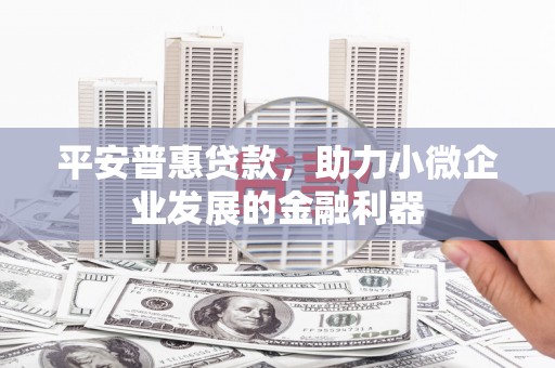 通霄平安普惠贷款，助力小微企业发展的金融利器
